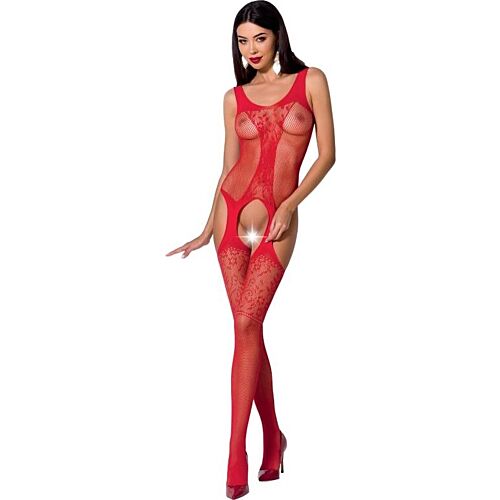 Bodystocking PASSION WOMAN BS072 csipkével és áttetsző anyaggal