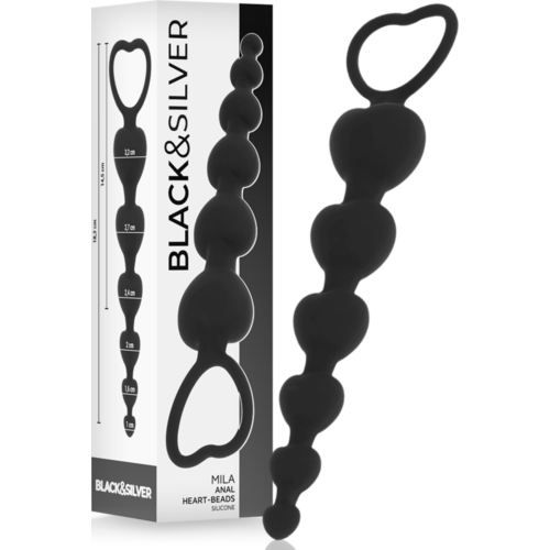 Anal golyók BLACK&SILVER MILA 18 cm