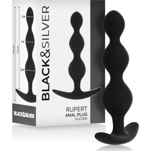 Anal golyó BLACK&SILVER Rupert 10 cm