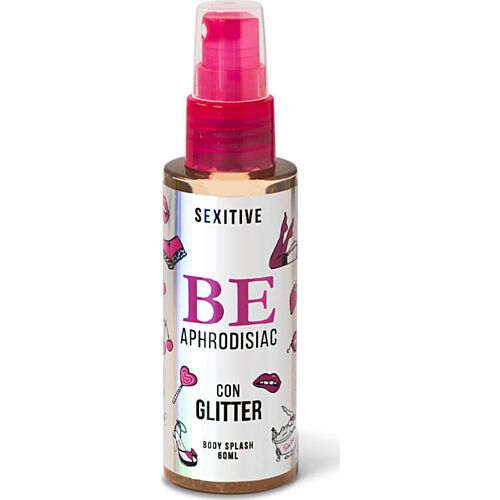 Testápoló SEXITIVE Be Body Splash Feromonás csillogással