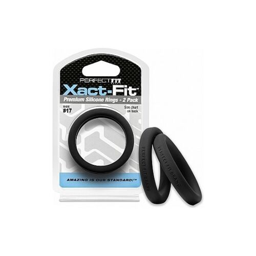Xact-fit 2 darabos szilikon gyűrű készlet 16,7cm - fekete