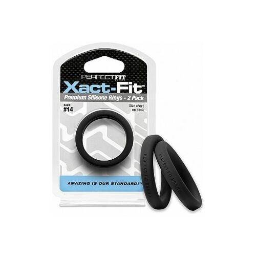 Xact-fit 2 darabos szilikon gyűrű készlet 14,4cm - fekete