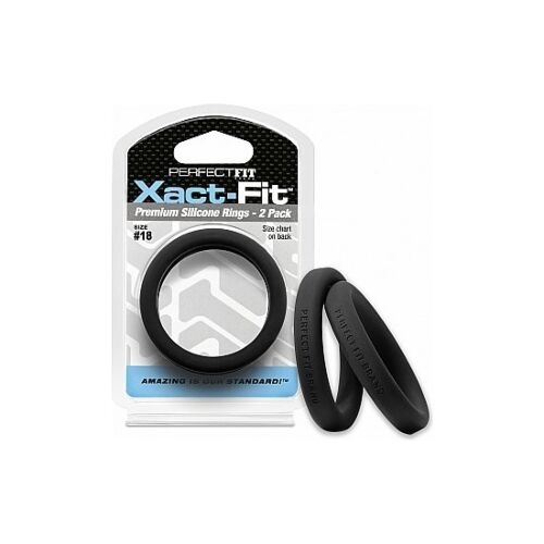 Xact-fit 2 darabos szilikon gyűrű készlet 17,5cm - fekete