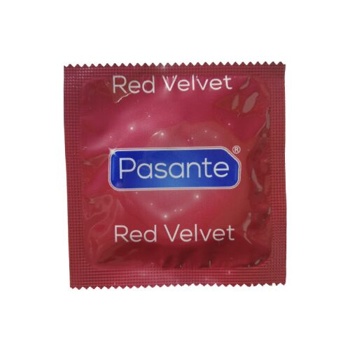 Pasante Red Velvet óvszer egyedi textúrával