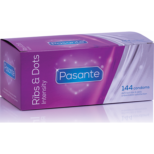 Kondom PASANTE Ribs & Dots Intensity 144 db