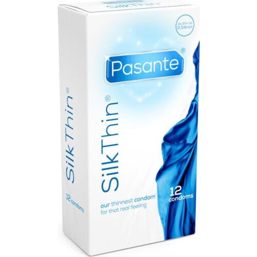 Kondom Pasante Silk Thin 12 db - Extra vékony érzékenyítés