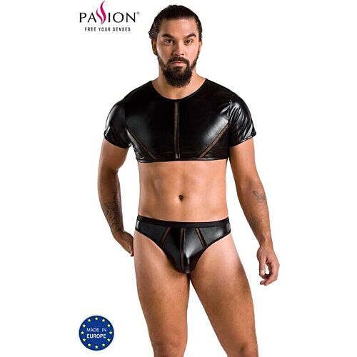 Férfi Fehérnemű PASSION MEN 057 SET PETER BLACK L/XL