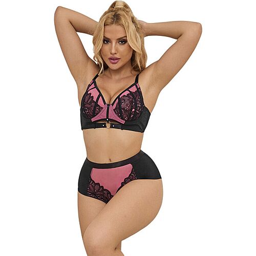 Lingerie szett SUBBLIME - 955588 PINK PATENT LEATHER MESH