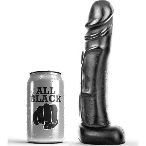 Dildo ALL BLACK 22 CM - Realisztikus élmény