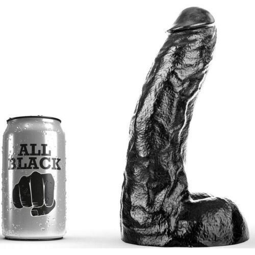 Dildo ALL BLACK 25,5 CM - Intenzív élvezet