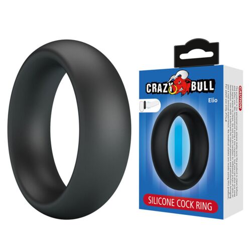 CRAZY BULL Elio szilikon gyűrű fekete színben