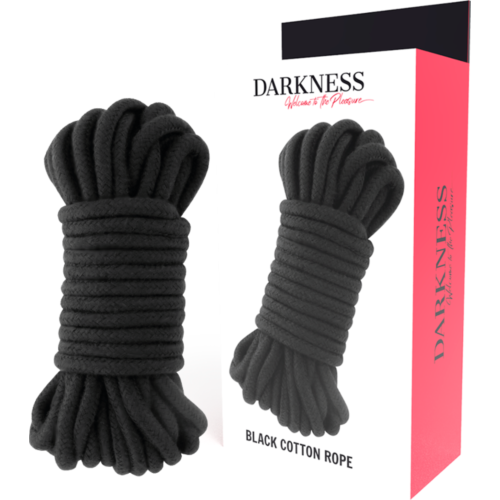 Kötél DARKNESS BONDAGE 10 méter fekete pamut