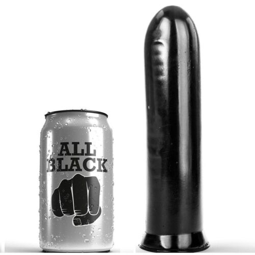Dildo ALL BLACK 19 CM kellemes vastagsággal