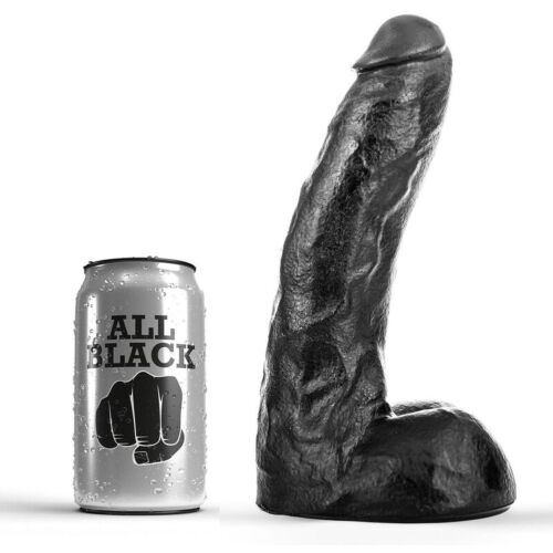 Dildo ALL BLACK 22 CM rugalmas kialakítással