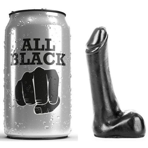 Dildo ALL BLACK 9 CM – Kellemes, sima, kompakt