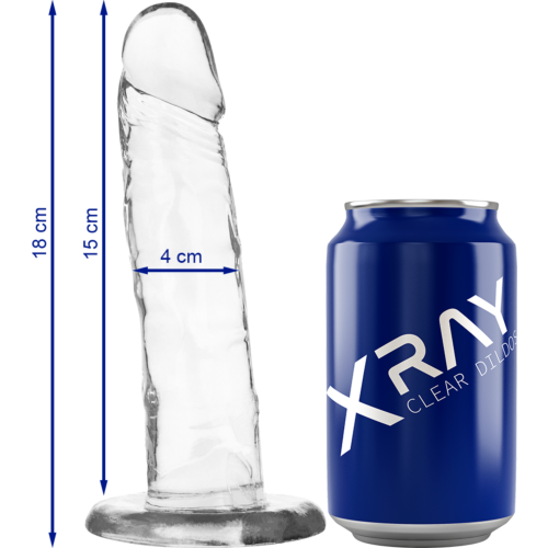 Dildo X RAY 18 CM | Valósághű és áttetsző érzés