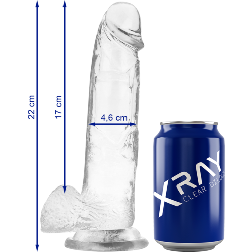 Dildo X RAY 22 CM - Valódi érzet és tisztíthatóság