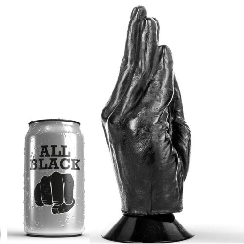 Dildo ALL BLACK FISTING 21 CM - Ergonomikus dizájn