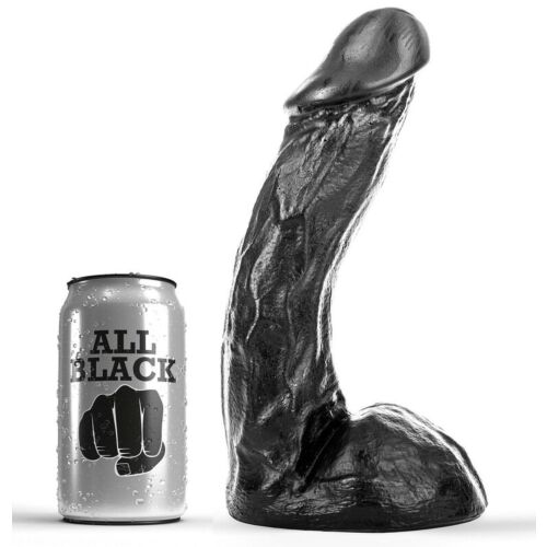 Dildo ALL BLACK 23 CM közepes méretben