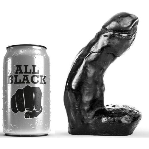 Dildo ALL BLACK 15 cm sima felülettel
