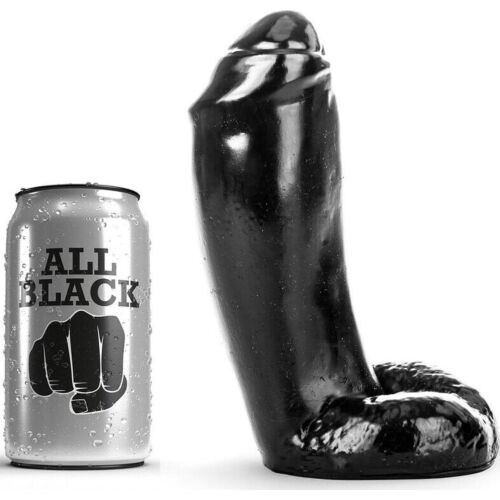 Dildo ALL BLACK 18 CM - Kényelmes és igényes