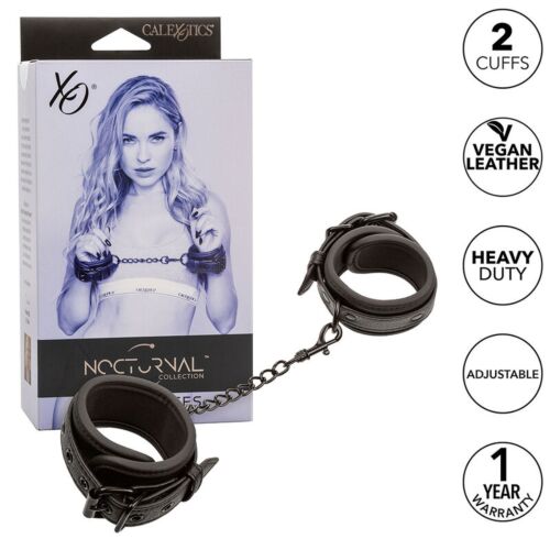 Kézbilincsek CALEXOTICS Nocturnal Leather állítható