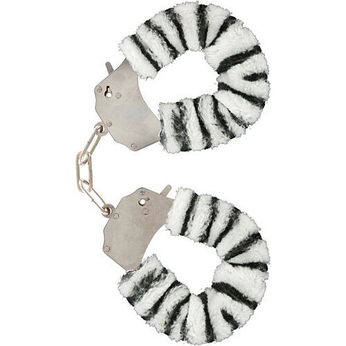 Rabság játék TOYJOY FURRY FUN CUFFS BONDAGE ZEBRA