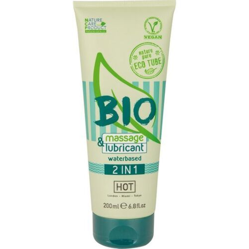 Vízbázisú Lubrikáns HOT BIO MASSAGE 2 az 1-ben 200 ML