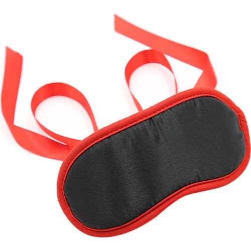 Maszk OHMAMA BLACK FETISH RED EDGES - Fetisj játékokhoz