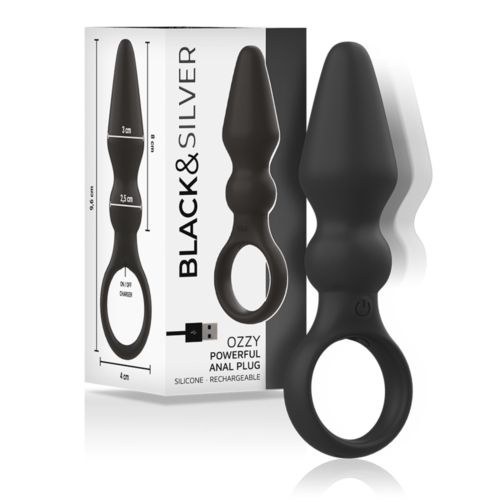 BDSM Anális Dugó BLACK&SILVER OZZY Ergonómikus Forma