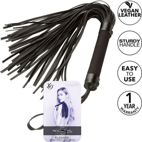 BDSM ostor CALEXOTICS Nocturnal Flogger masszív fogantyúval