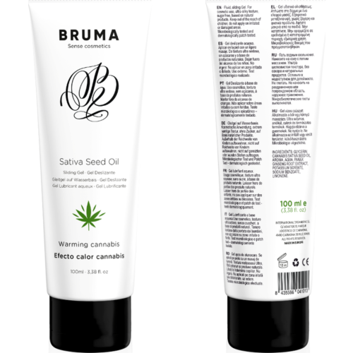 Lubrikáló BRUMA Kannabis ízű melegítő gél 100 ml