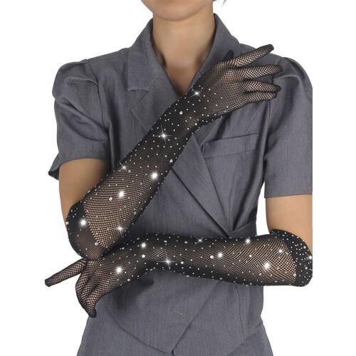 Lingerie kesztyű SUBBLIME Charming Black Glitter