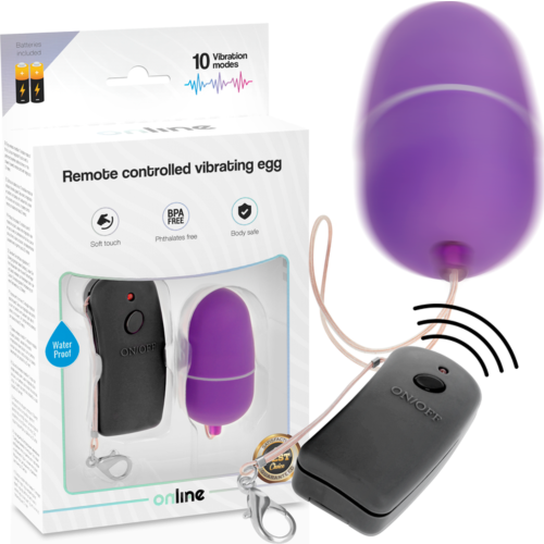 Hüvely Vibrátor Huevo ONLINE Távirányítóval és 10 Móddal