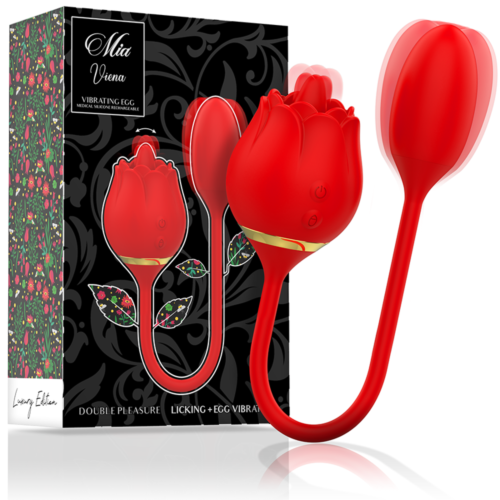Vibrátor MIA VIENNA DOUBLE PLEASURE LICKING + VIBRATING EGG