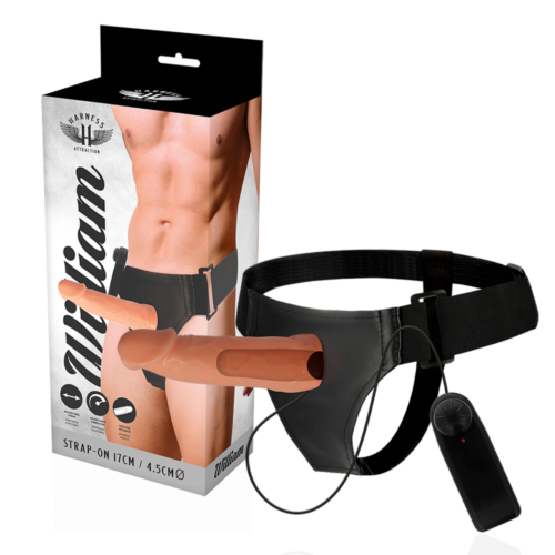 Hollow arnés vibrátorral - Harness Attraction Willian 17 cm