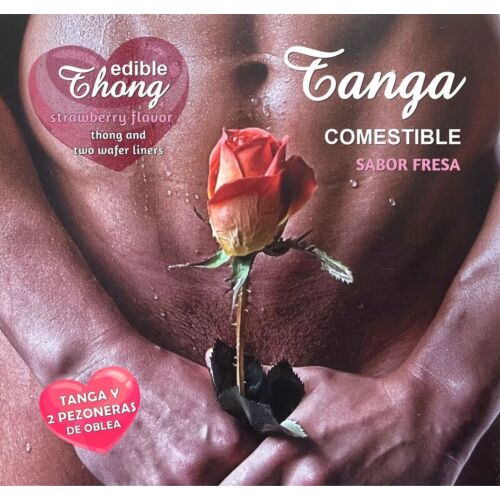 Ehető fehérnemű HOTFLOWERS MEN'S THONG eper ízű