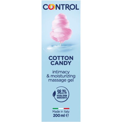 Masszázs gél CONTROL Cotton Candy 200 ml hidratáló hatással