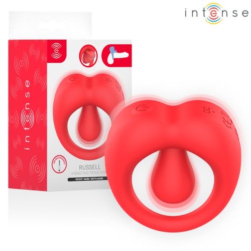 Vibráló péniszgyűrű INTENSE RUSSELL clitoris stimulálóval