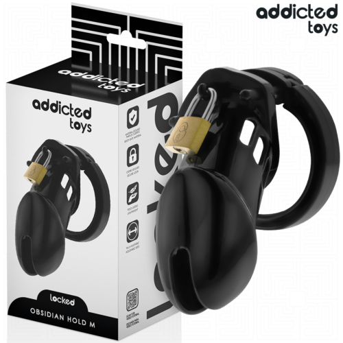 BDSM Pénisz Ketrec ADDICTED TOYS LOCKED - Obszidián