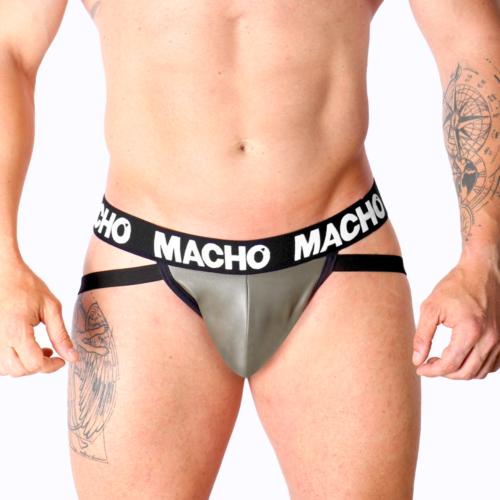 Jockstrap MACHO UNDERWEAR MX27GR rugalmas műbőr
