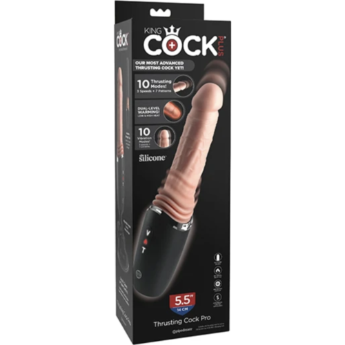 KING COCK PLUS THRUSTING COCK PRO 12,7 cm-es vibrátor