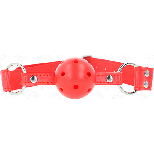 Gag KINK COLLAR & GAG - Teljes piros üreges