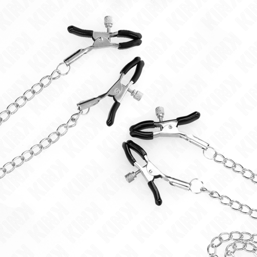 Pinzas BDSM KINK beállítható nyomással és klitoriszt stimuláló