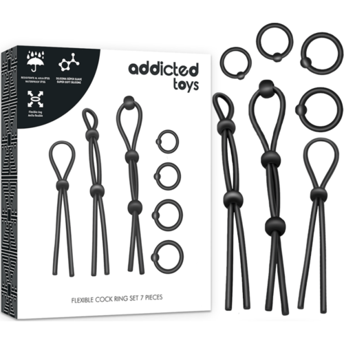 Péniszgyűrű Készlet ADDICTED TOYS 7 darabos