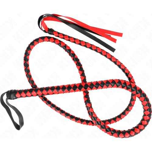 BDSM ostor KINK RED LONG SNAKE WHIP 210 CM