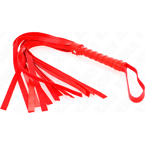 BDSM ostor KINK IMPACT & TOUCH SIMPLE RED WHIP 45 CM