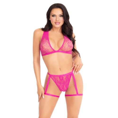 Top és tanga szett LEG AVENUE 86148 Csipkéből