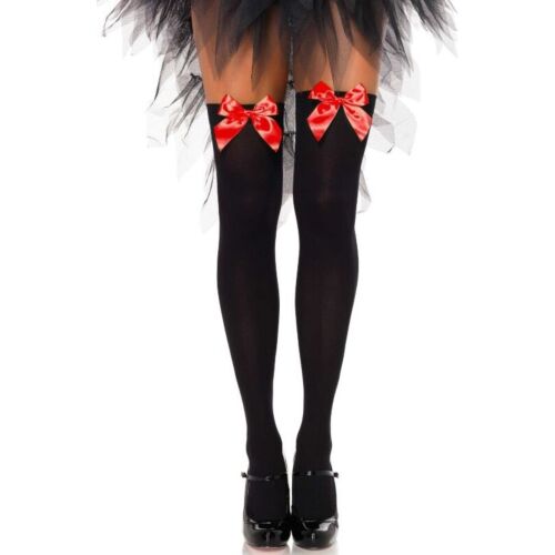 Harisnya Leg Avenue Black Nylon Piros Masnival