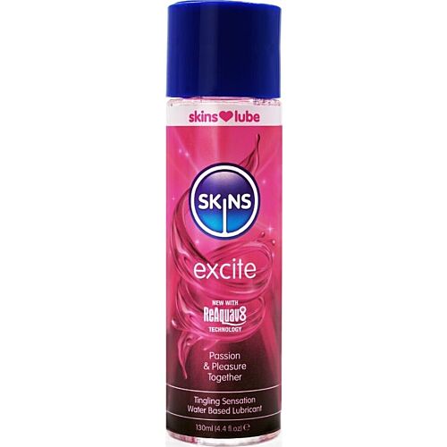 Víz alapú síkosító SKINS Excite 130 ML érzéki hatással